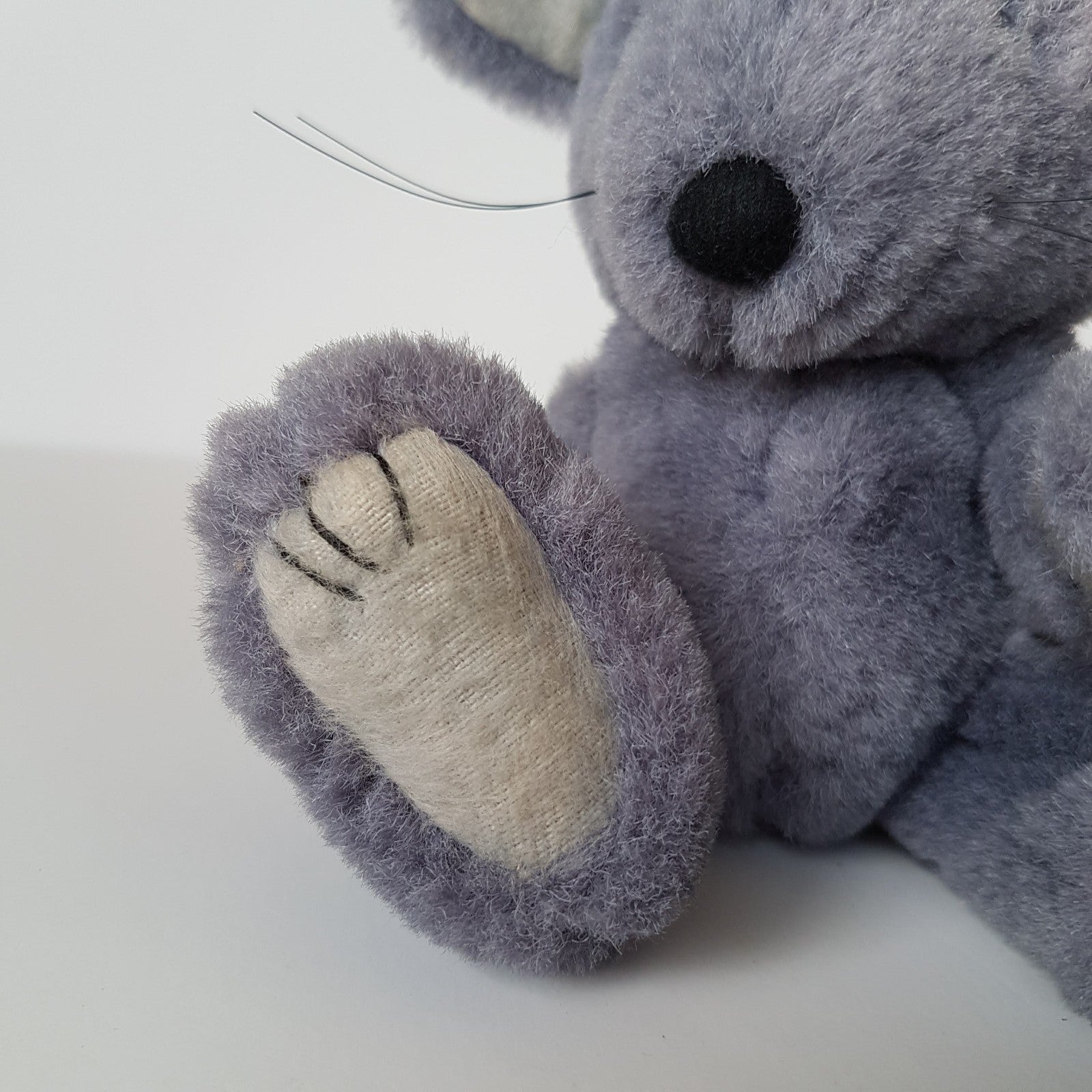 Blue Grey PLUSH SITTING MOUSE Handmade Rat 19cm Stuffed Animal Soft Toy Beanbag5