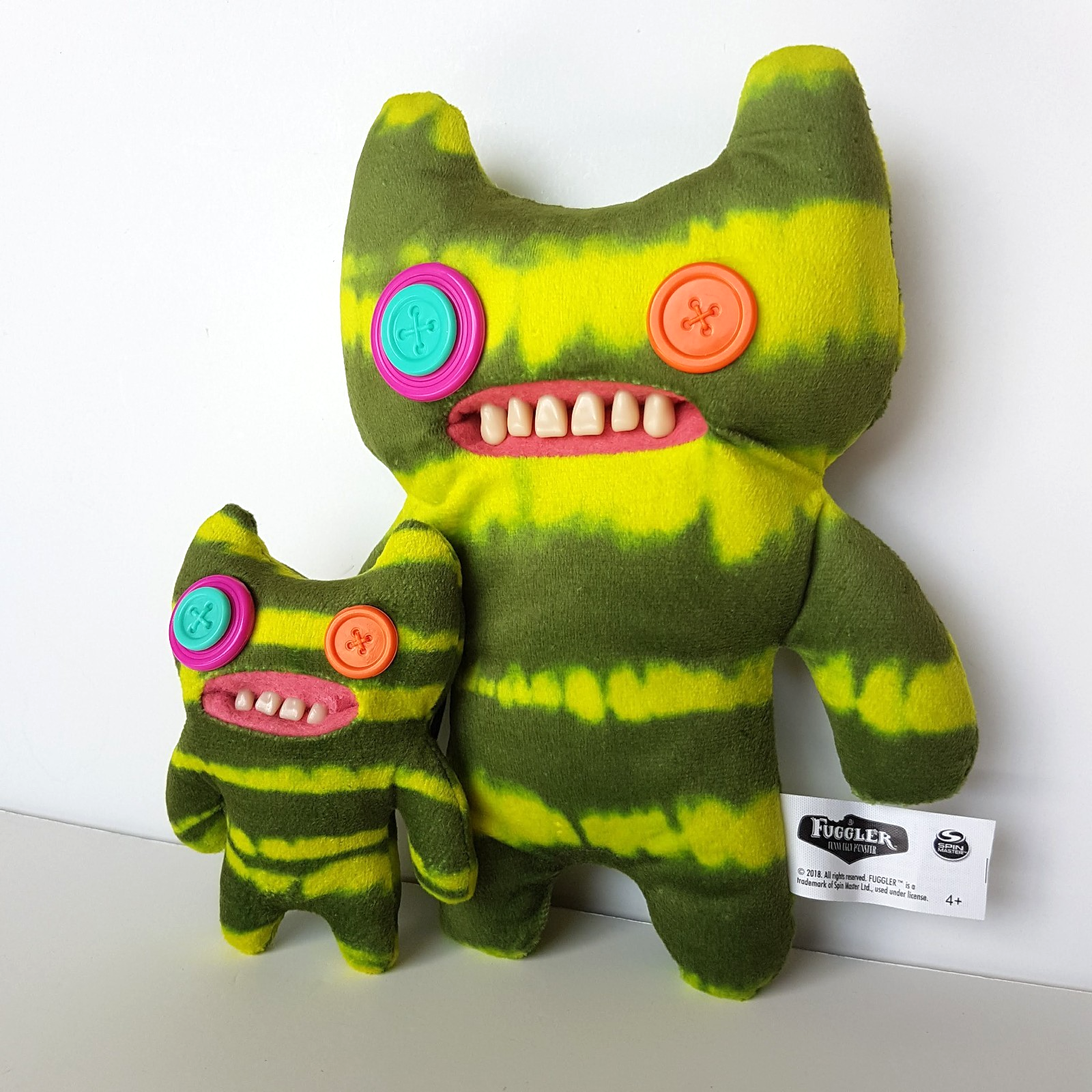 FUGGLER 2023 Laboratory Misfits Indecisive Monster + Mini Green Plush Soft Toys1