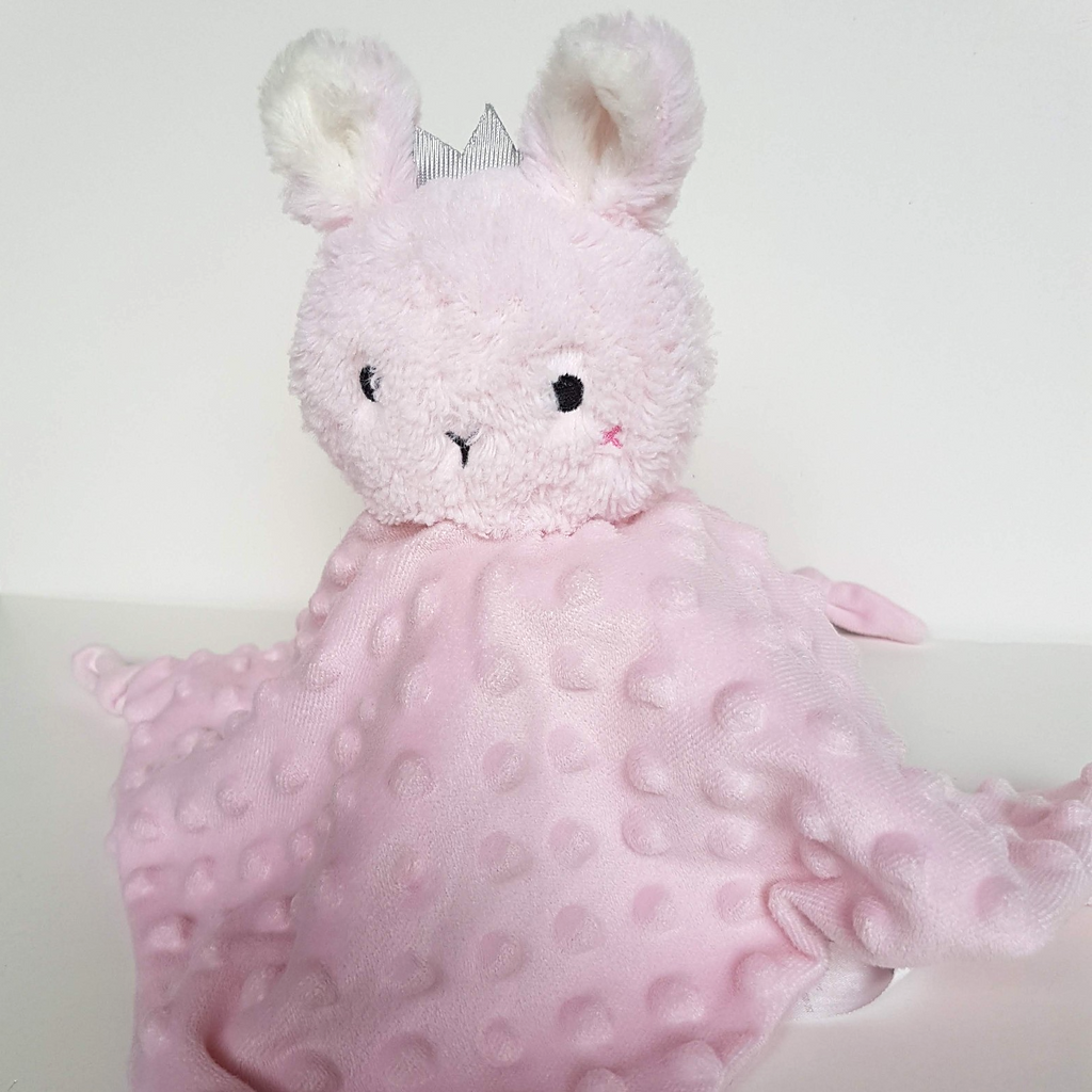 Kids & Co PINK BUNNY Plush Lovey Security Blanket Comforter Sleep Soft Toy Minky2