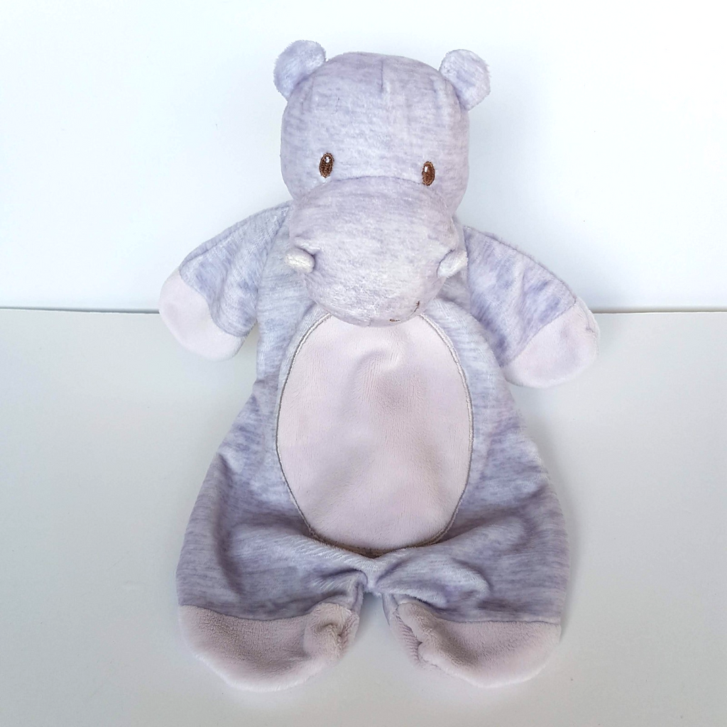 Gund HIPPO LOVEY PUPPET Plush Security Comforter Sleep Blanket Soft Toy Cute0