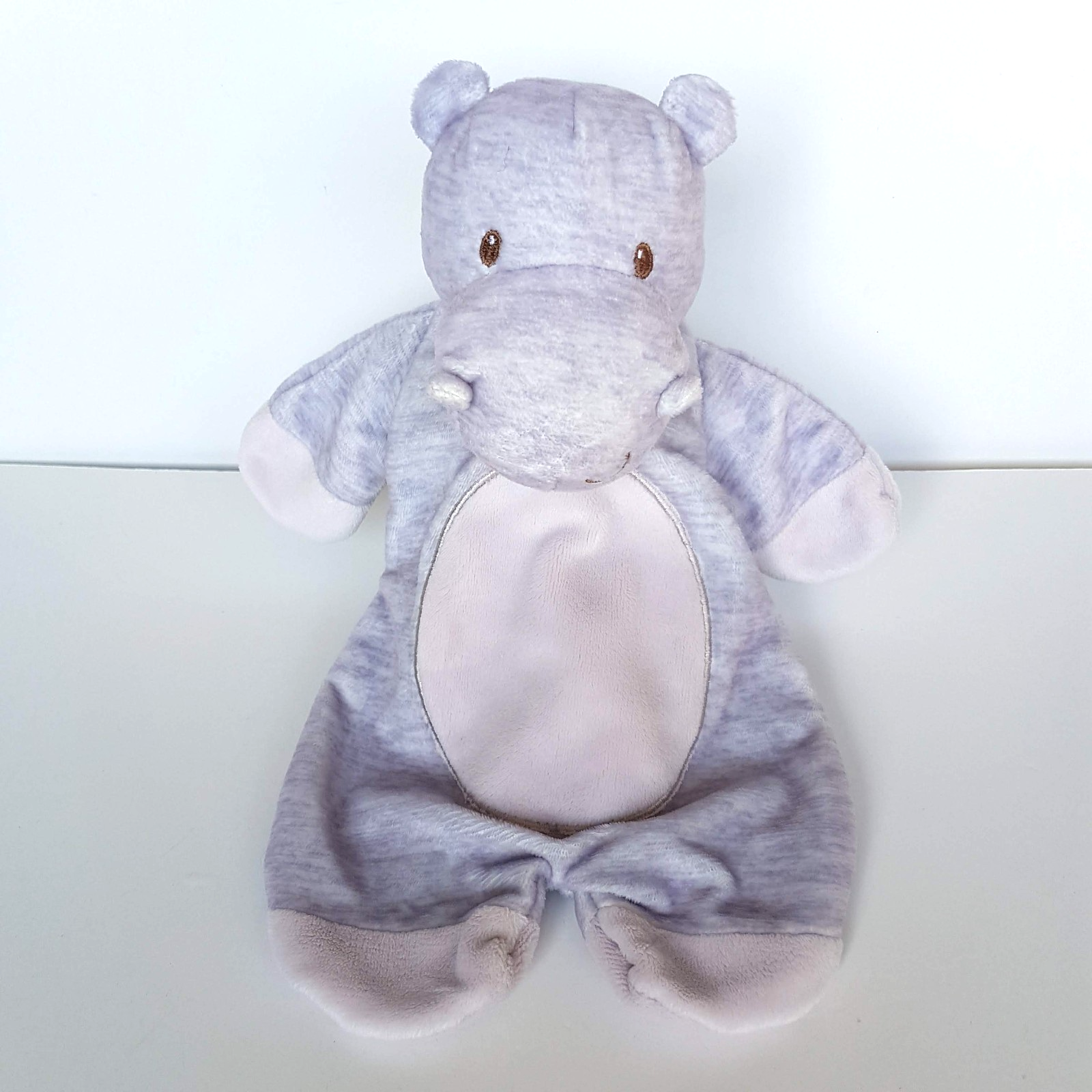 Gund HIPPO LOVEY PUPPET Plush Security Comforter Sleep Blanket Soft Toy Cute0