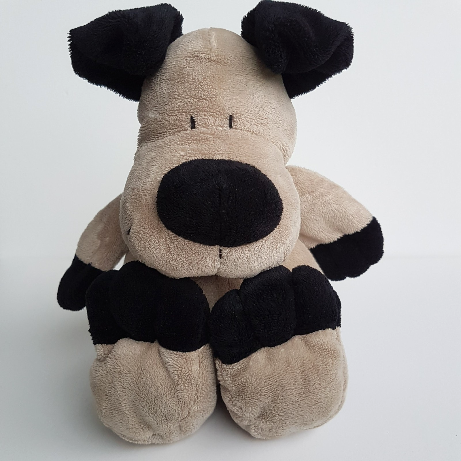 Cute FLOPPY BLACK GREY DOG Plush Soft Toy 35cm Cuddly Stuffed Animal Beanbag Toy3