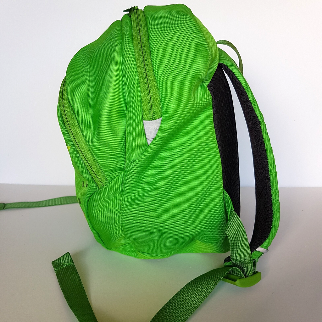 Kathmandu Kids SKIPPET BACKPACK Bag 8L Green Dinosaur Kids Boys School Bag Neon3