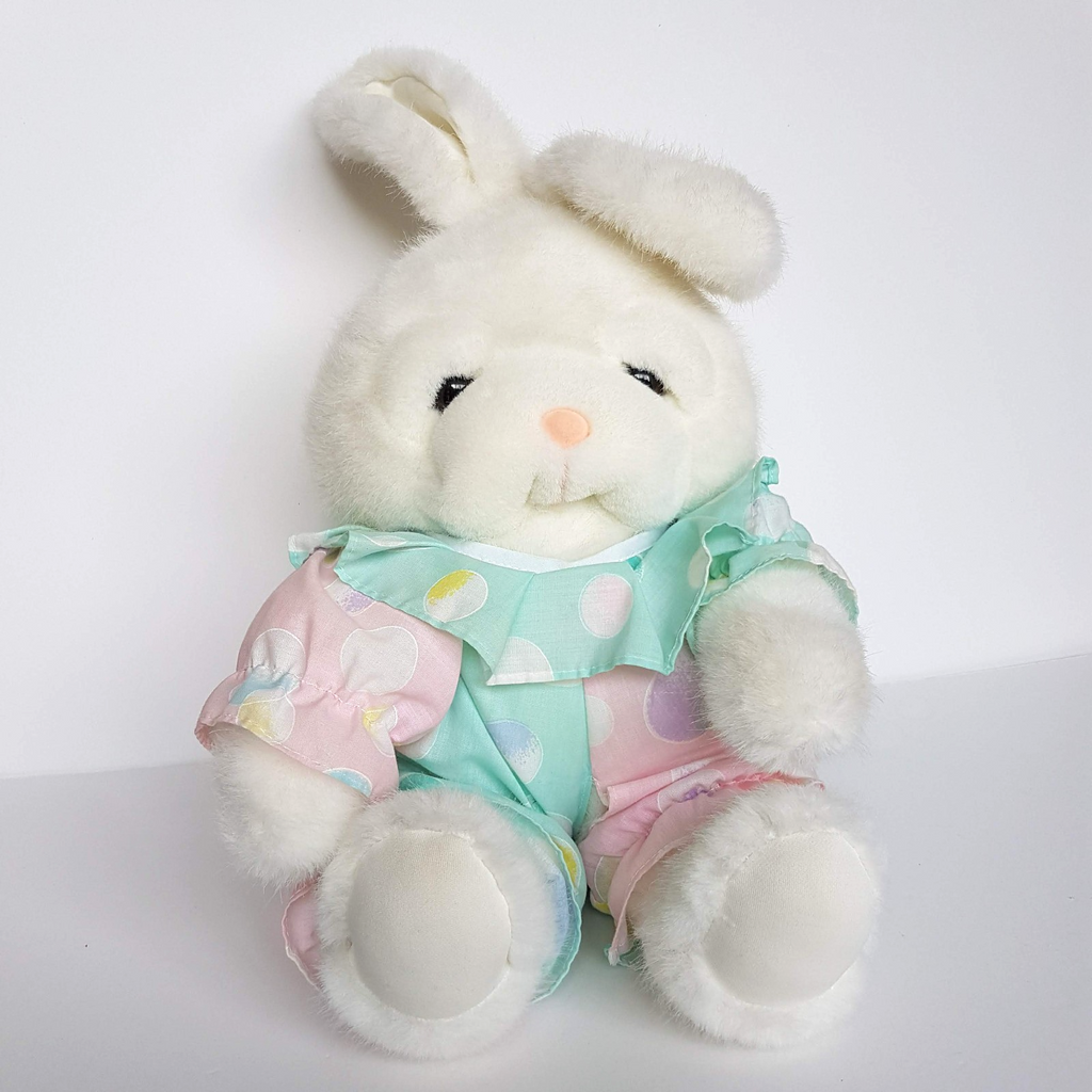 Vintage Tomy LULLABY BUNNY Plush WORKING Light & Sound Soft Toy Brahms' Lullaby1