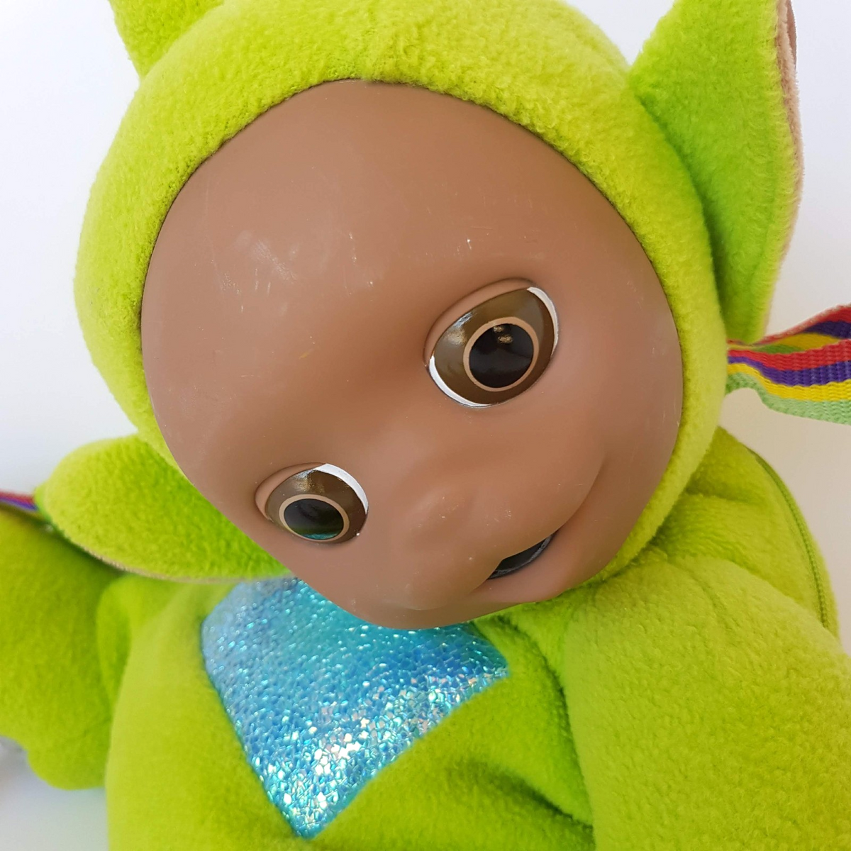 Vintage 1996 TELETUBBIES DIPSY Backpack Plush Green School Bag Kids Accessory2