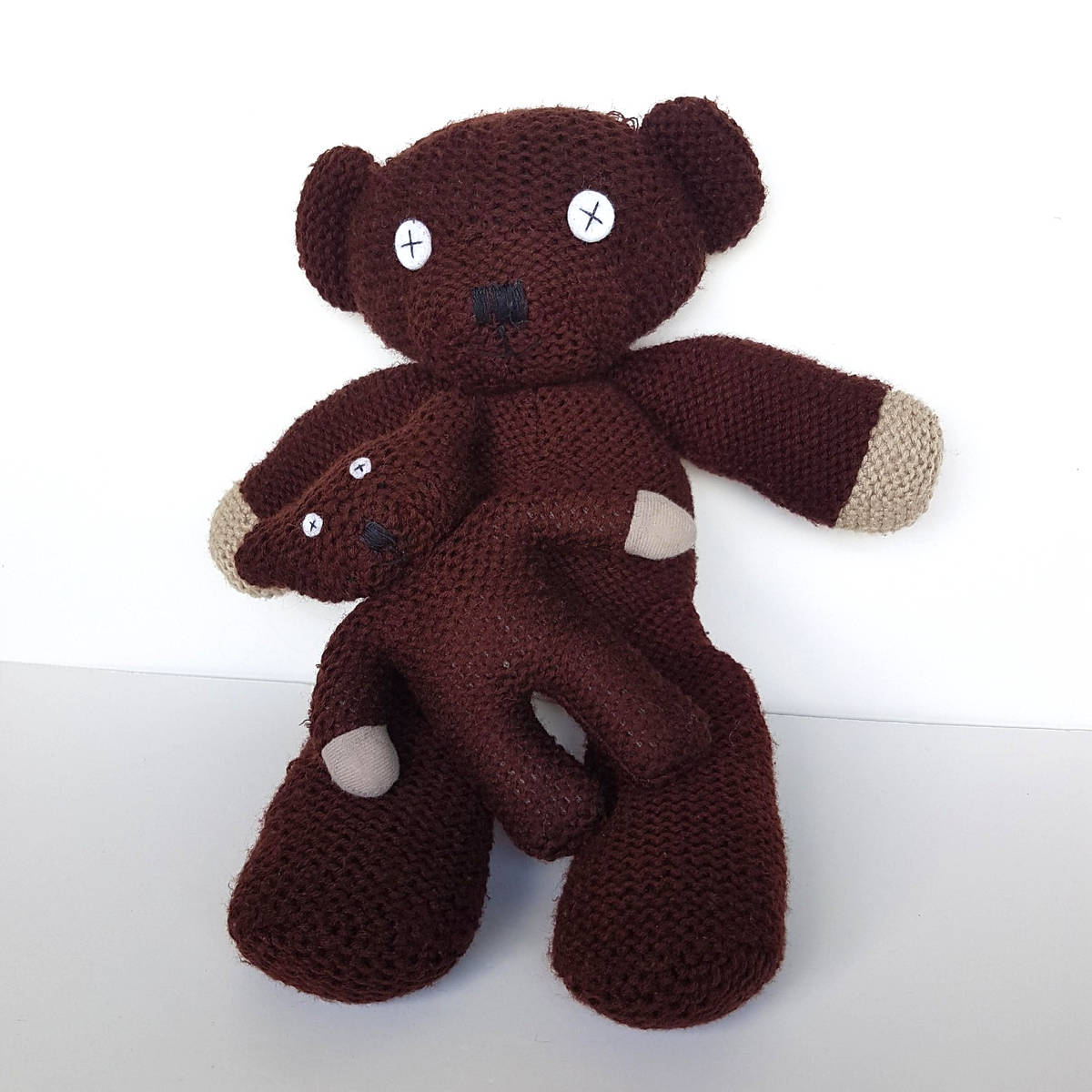 Genuine MR BEAN TEDDY BEARS Vintage 1996 Soft Toy Plush Stuffed Animal Knit Cute0