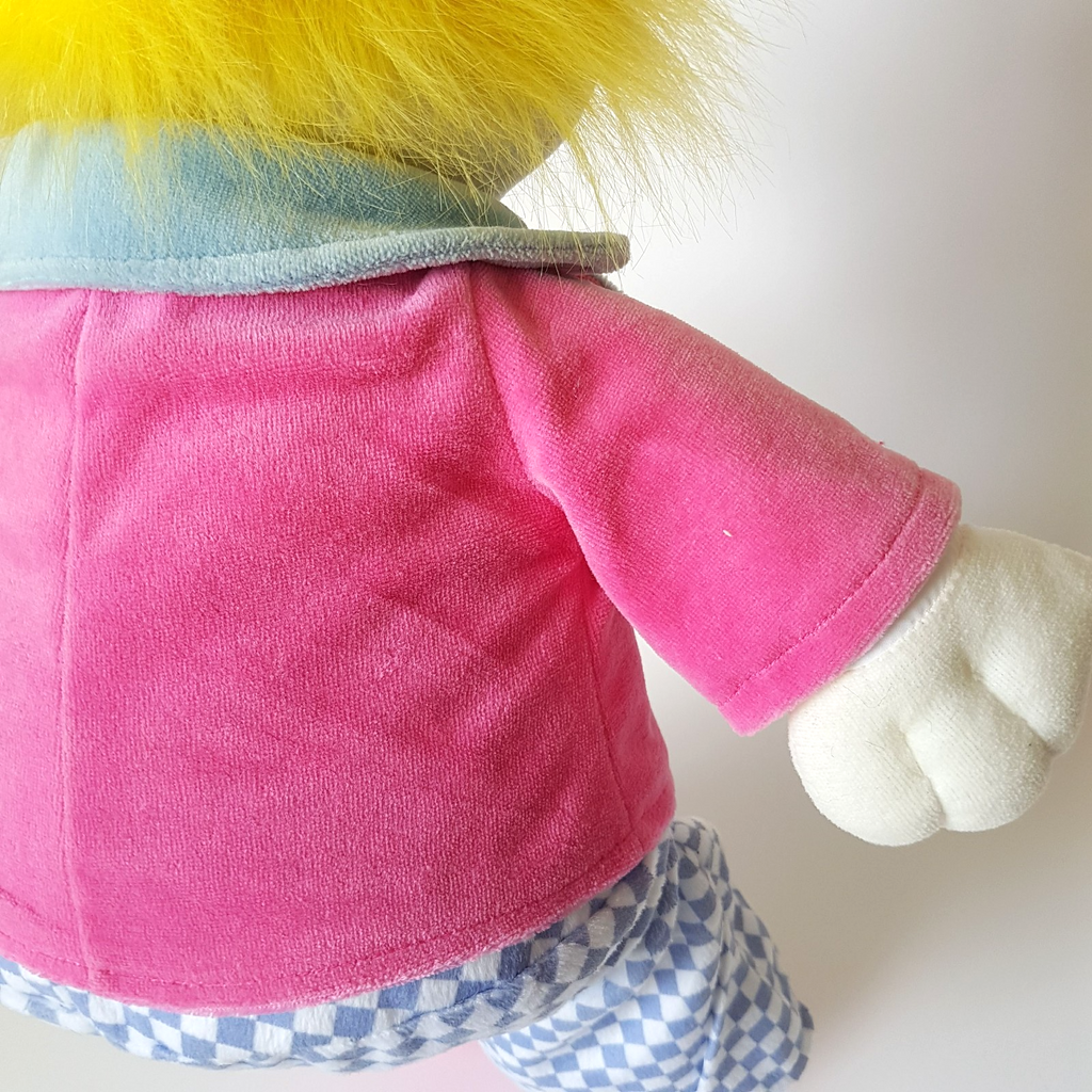 VTG Baby Boo Velour CIRCUS CLOWN Plush 62cm Stuffed Soft Toy Floppy Colour Block12