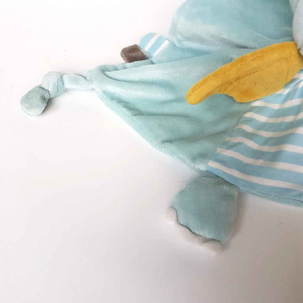 Fehn BLUE DRAGON Lovey Plush RATTLE Security Comforter Blanket Soft Toy Triangle3