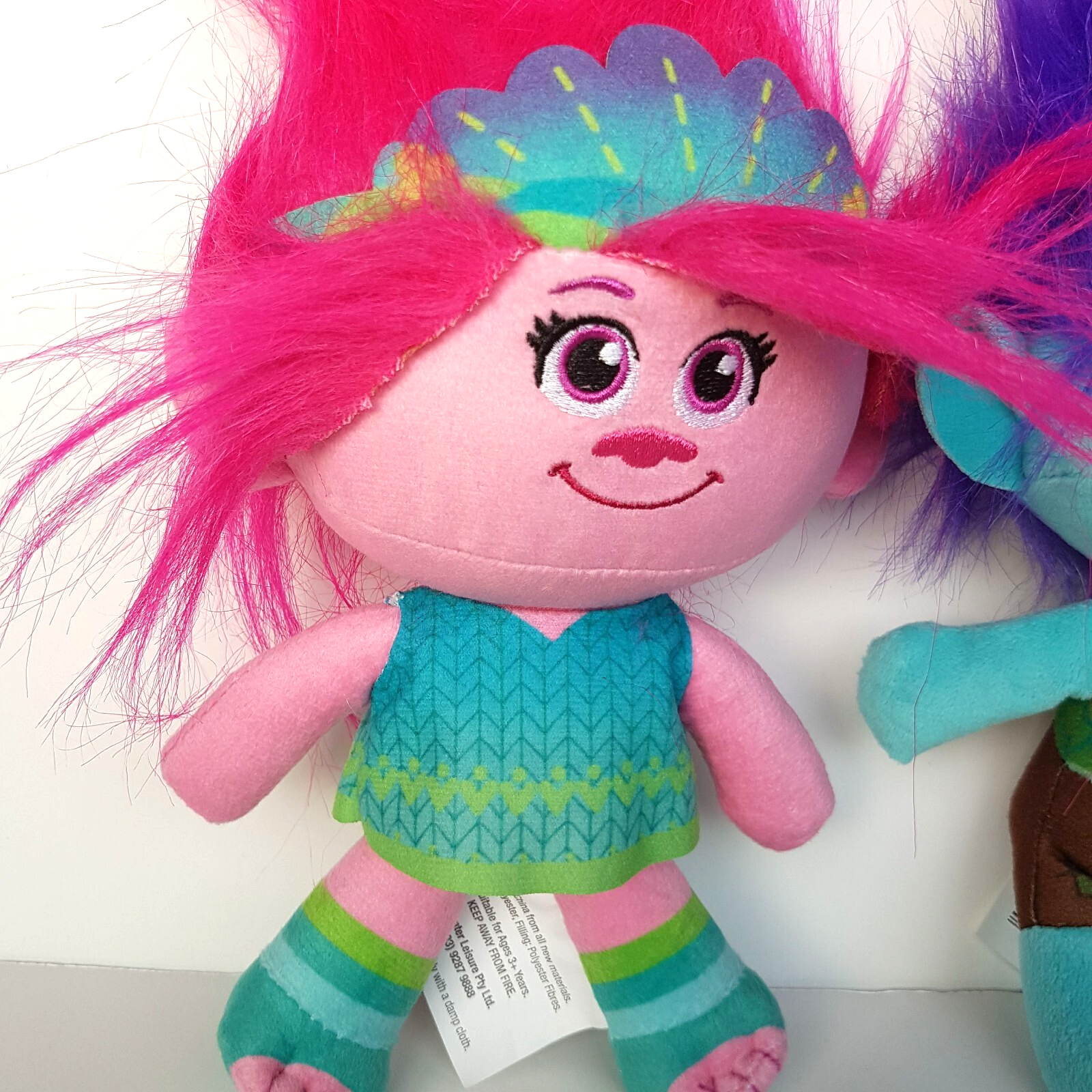 TROLLS Dreamworks POPPY & BRANCH 24cm Character Plush Stuffed Monsters Soft Toys3