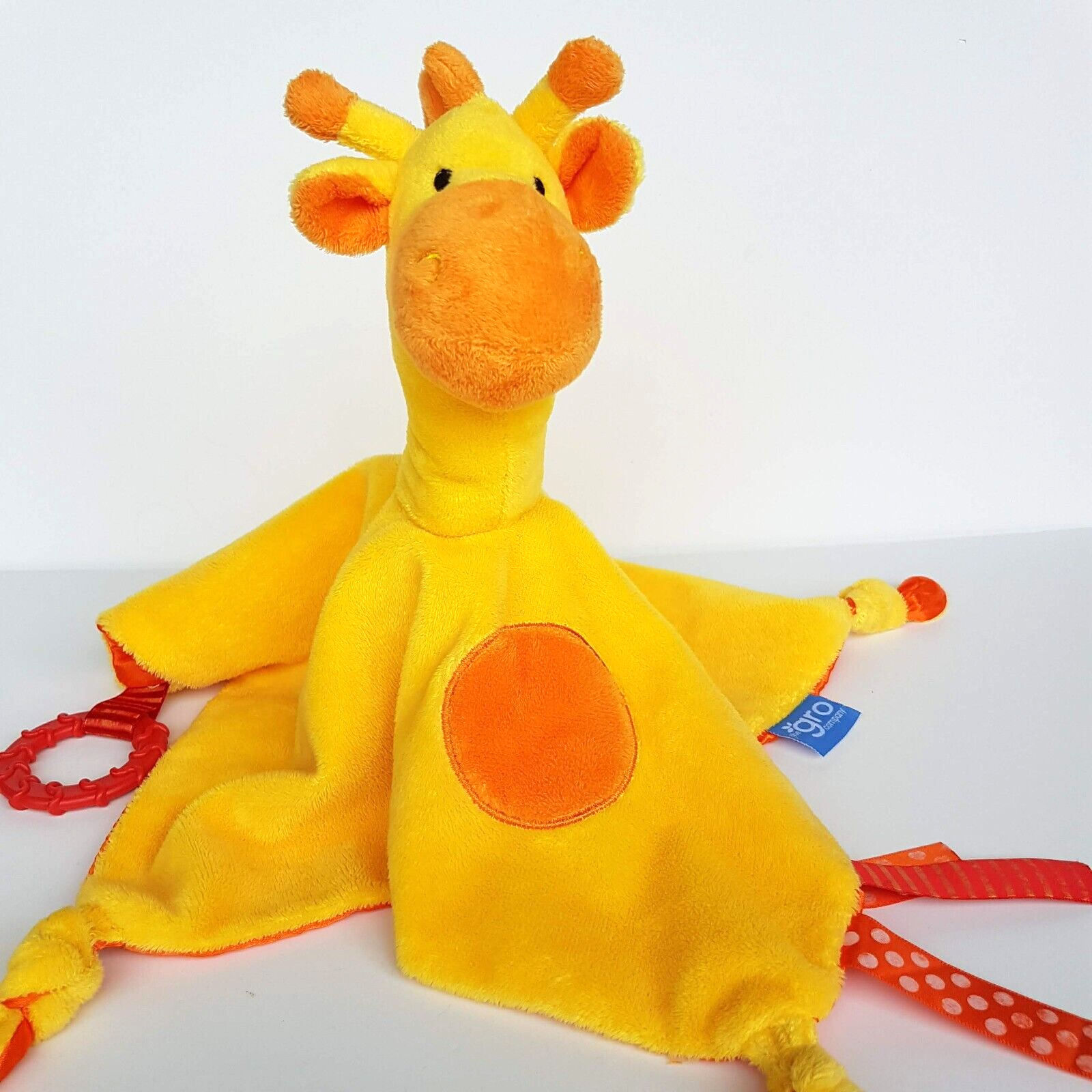 Gro YELLOW GIRAFFE Baby Lovey Security Blanket Comforter Sleep Soft Toy Animal0