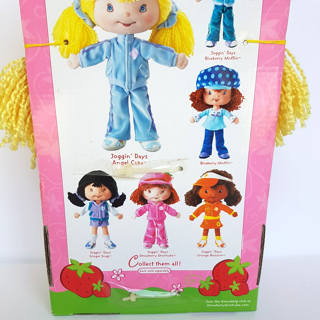 STRAWBERRY SHORTCAKE Berry Soft Friends Joggin' Days Angel Cake Rag Doll BOXED9