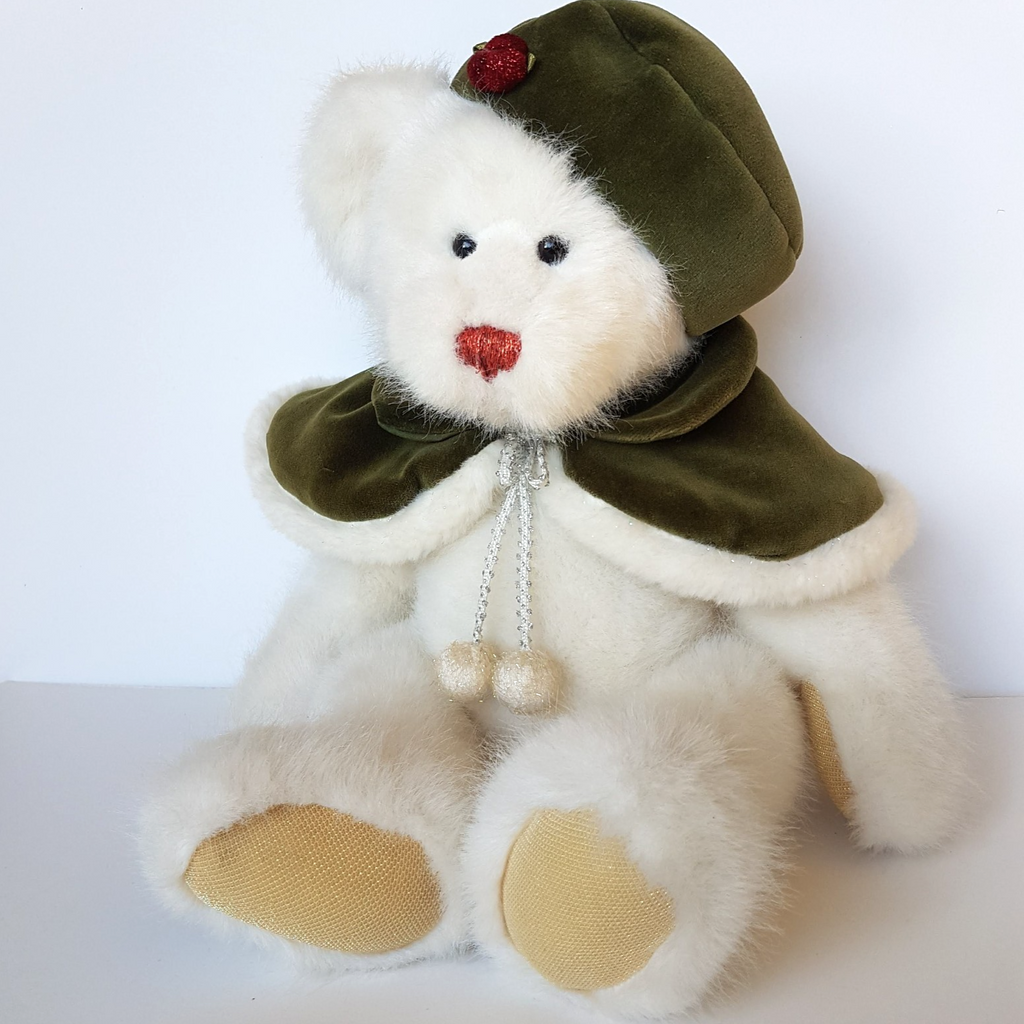 Large Russ TEDDY BEAR CRYSTAL 44cm White Snow Christmas Stuffed Animal Soft Toy0
