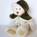 Large Russ TEDDY BEAR CRYSTAL 44cm White Snow Christmas Stuffed Animal Soft Toy0