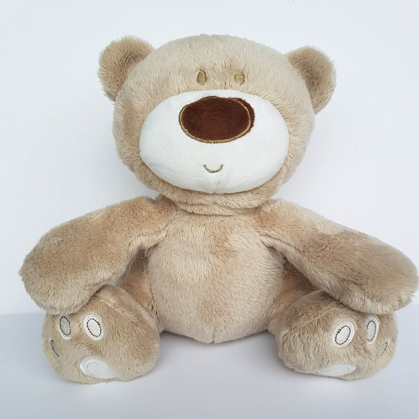 Ollie's Place BABY BEAR RATTLE Plush Lovey Soft Toy 25cm Stuffed Animal Cute0