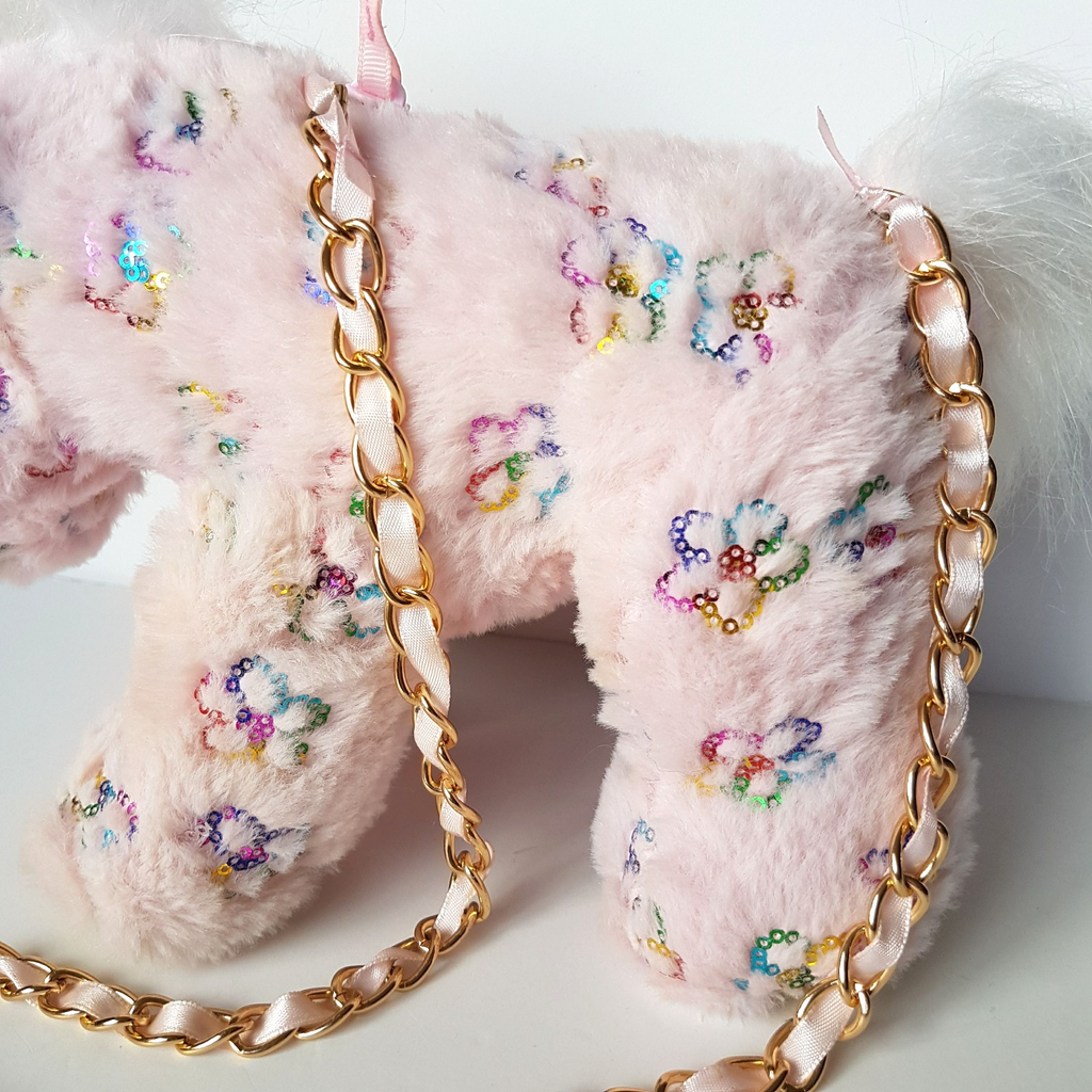 Olly & Me UNICORN BAG PLUSH Pink Flower Sequin CUTE Kids Bag Purse Rainbow Toy4