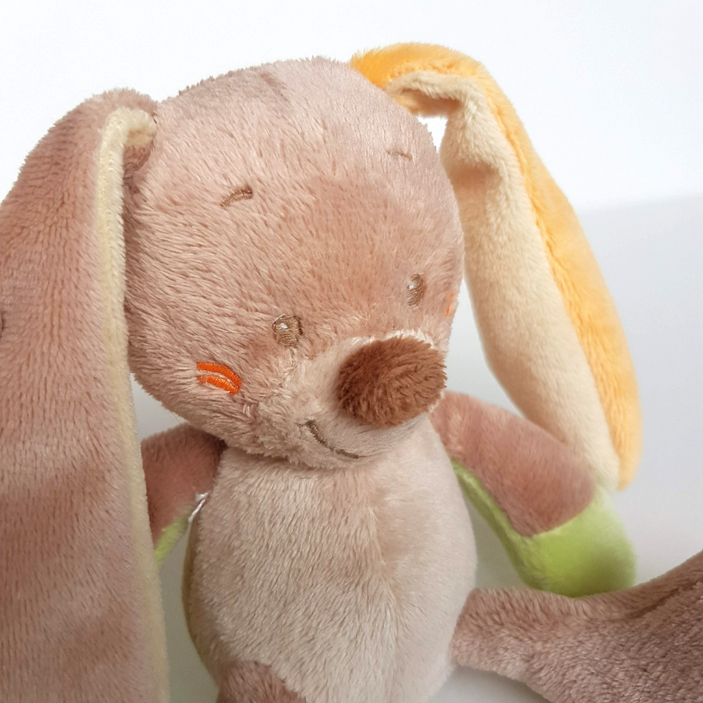 Nattou Small BUNNY BABY RATTLE Plush Lovey 17cm Stuffed Animal Soft Toy Rabbit7