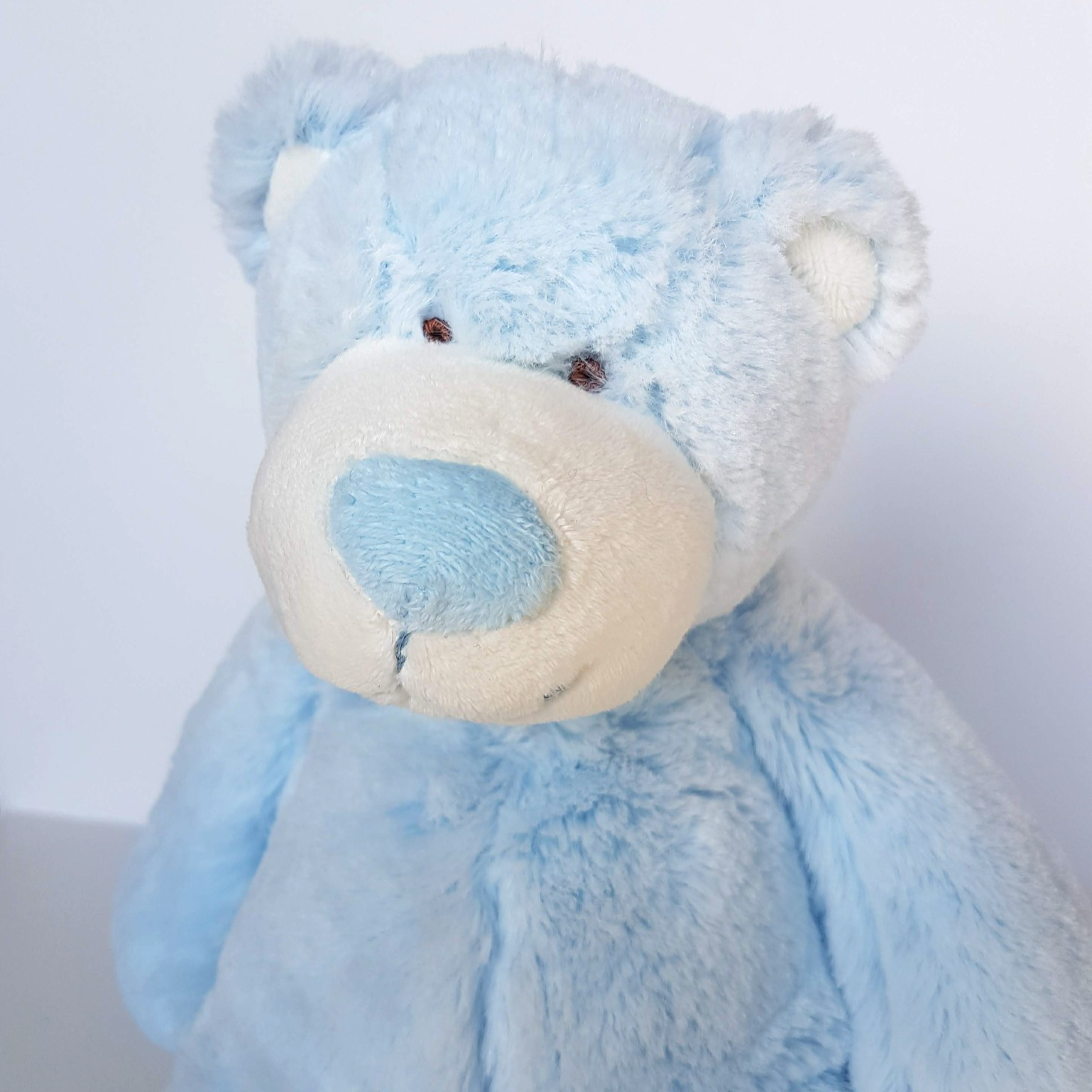 Minkplush THOMAS BLUE TEDDY BEAR Floppy Plush Soft Toy 30cm Stuffed Animal Cute2