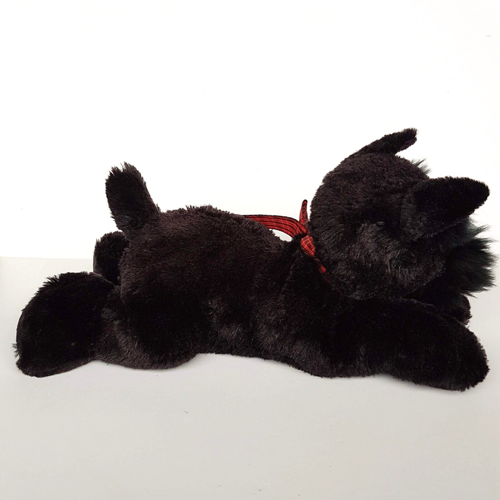 BLACK SCOTTISH TERRIER DOG Plush Toy Stuffed Animal Scruffy Scotch Soft Toy Cute7