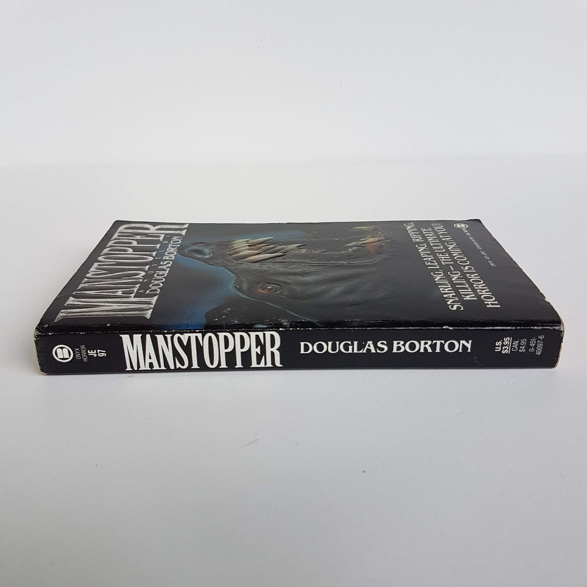MANSTOPPER Douglas Borton Book Horror Paperback FIRST EDITION 1988 Scary Novel6