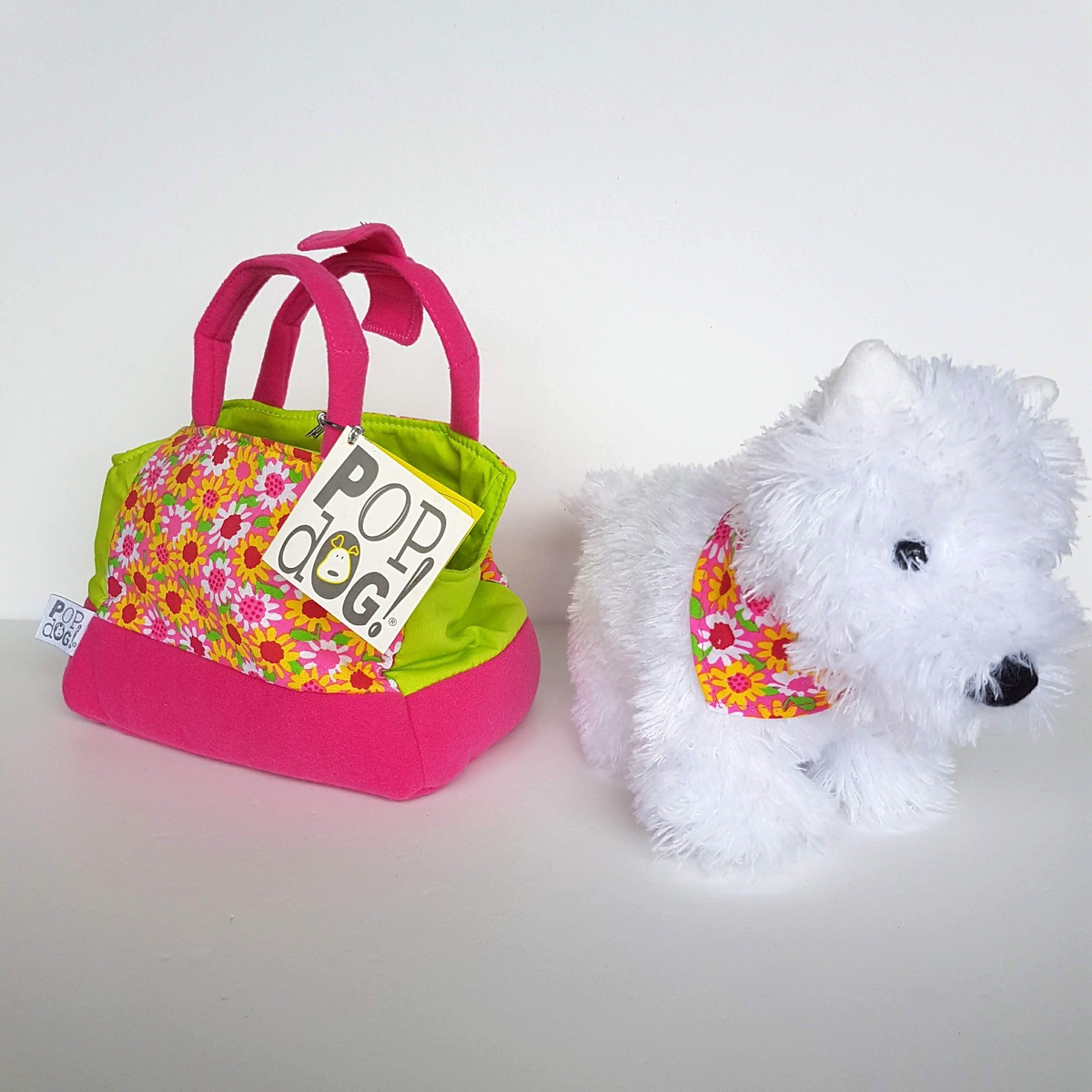 Rare POP DOG West Highland Terrier Plush Carrier 18cm Stuffed Animal Soft Toy9