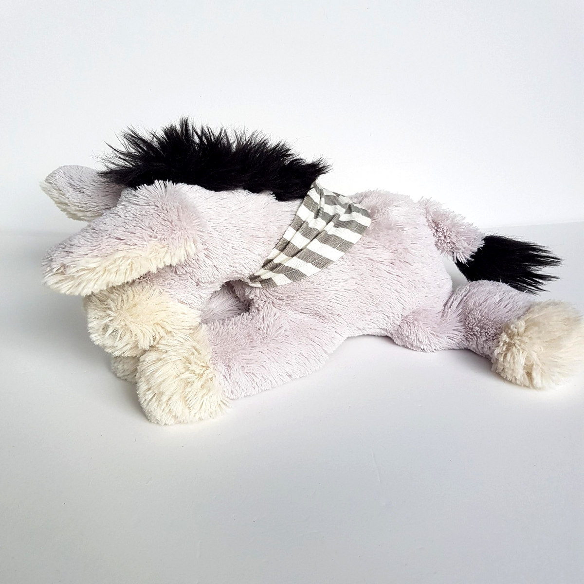 Nana Huchy LAYING DONKEY Plush 32cm Soft Toy Stuffed Animal Grey Scarf Cuddly0