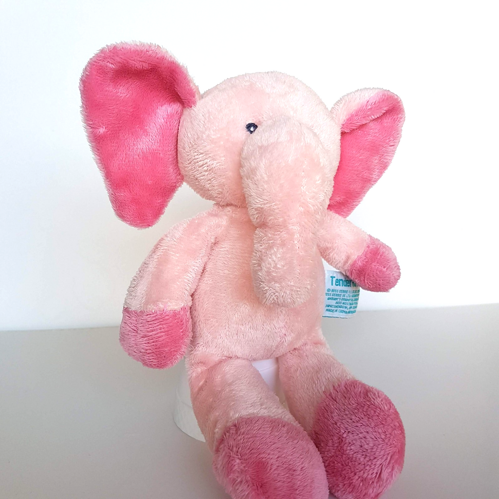 Russ Tender Rattles PINK ELEPHANT Plush Rattle Lovey Stuffed Animal Soft Toy1