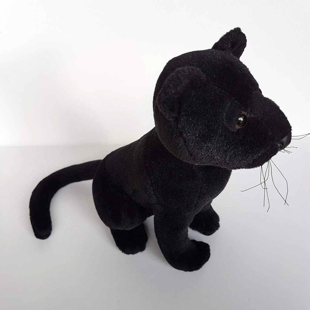 Hansa BLACK PANTHER PUMA Wild Cat 24cm Stuffed Animal Melbourne Zoo Soft Toy10