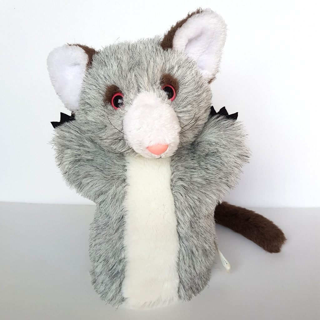 CA Australia POSSUM Hand Puppet Stuffed Animal Soft Toy Marsupial Vintage Cute0