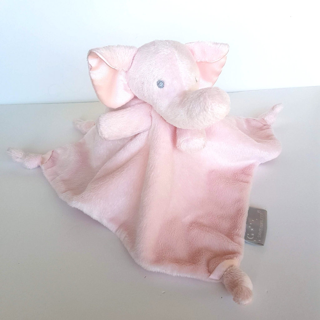 Save Our Sleep PINK ELEPHANT Lovey Plush Security Comforter Sleep Baby Soft Toy1