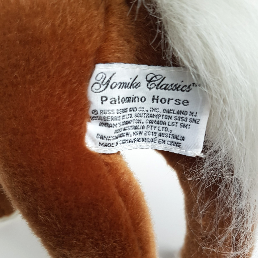 Russ Yomiko Classics PALOMINO HORSE Plush Stuffed Animal Soft Toy Pony 35cm long6