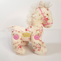 Alimrose ROSE PONY HORSE Button Jointed Floral Toy 22cm Stuffed Animal Cottage0