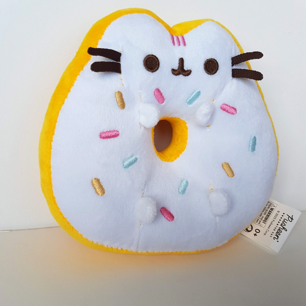 PUSHEEN DONUT Cat Plush Soft Toy Stuffed Animal 15cm White Frosting Sprinkles2
