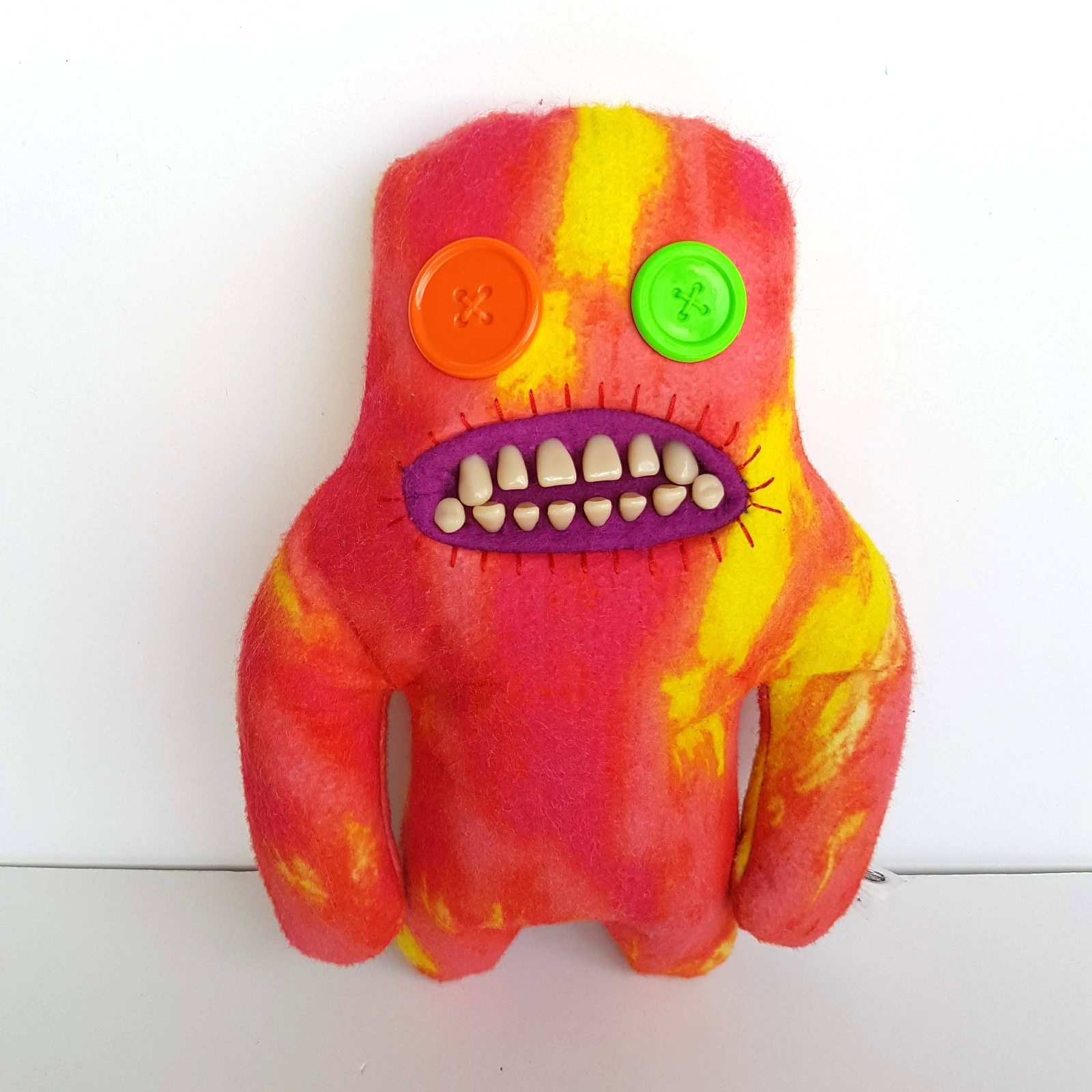 Fuggler LABORATORY SASQUOOSH Funny Ugly Monster Tie Dye Plush Soft toy Teeth Toy1
