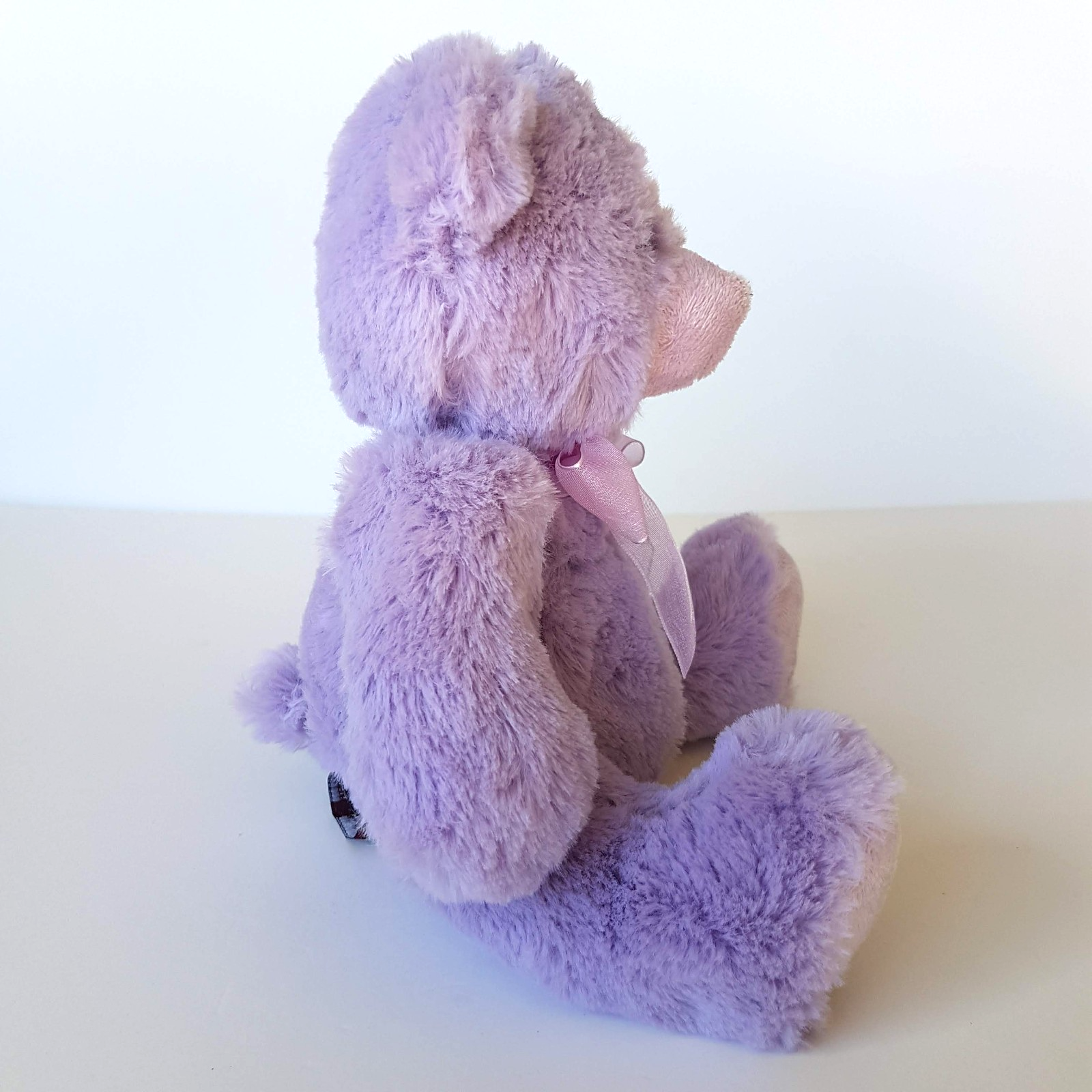 Paceko PURPLE TEDDY BEAR Pastel 19cm Stuffed Animal Soft Toy Bow Pretty Bear2