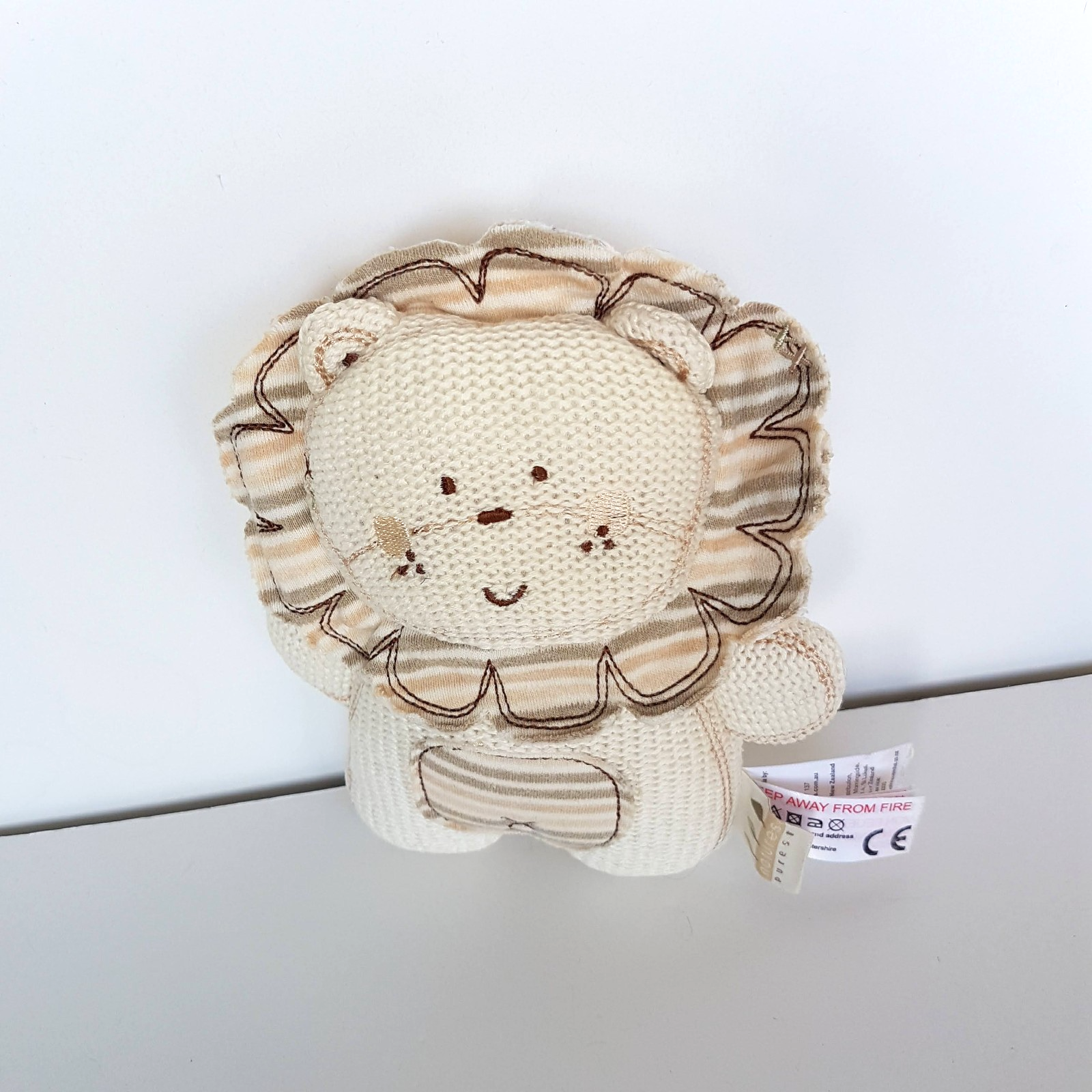 Nature's Purest LION LOVEY RATTLE Plush Knit Security Comforter Blanket Soft Toy3