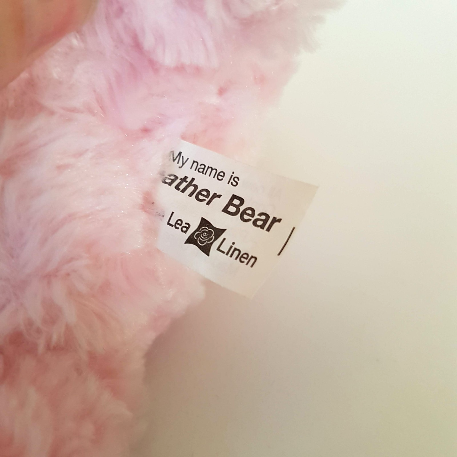 Lorraine Lea Linen HEATHER BEAR Pink Teddy Bear Plush Soft Toy Stuffed Animal4
