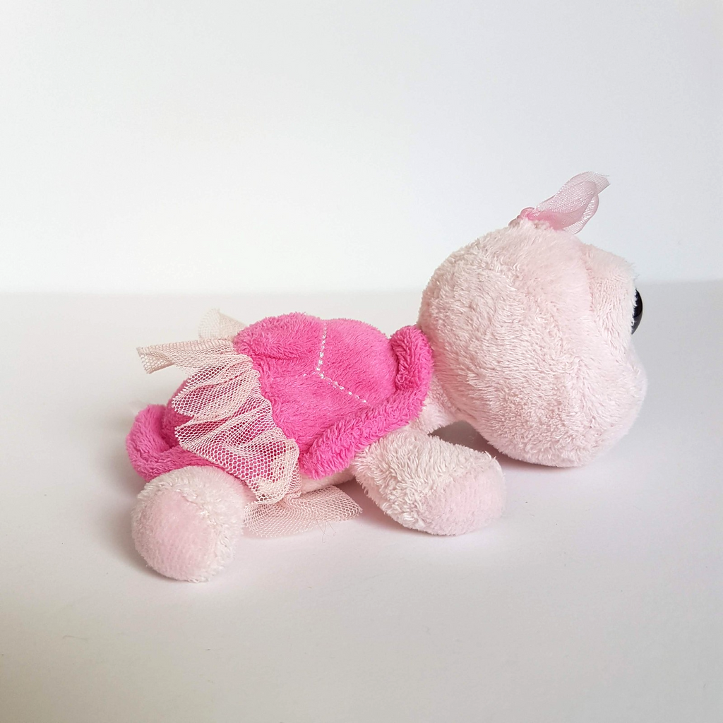 RUSS Lil Peepers BALLERINA TURTLE Pink 5" Plush Stuffed Animal Soft Toy Big Eyes4