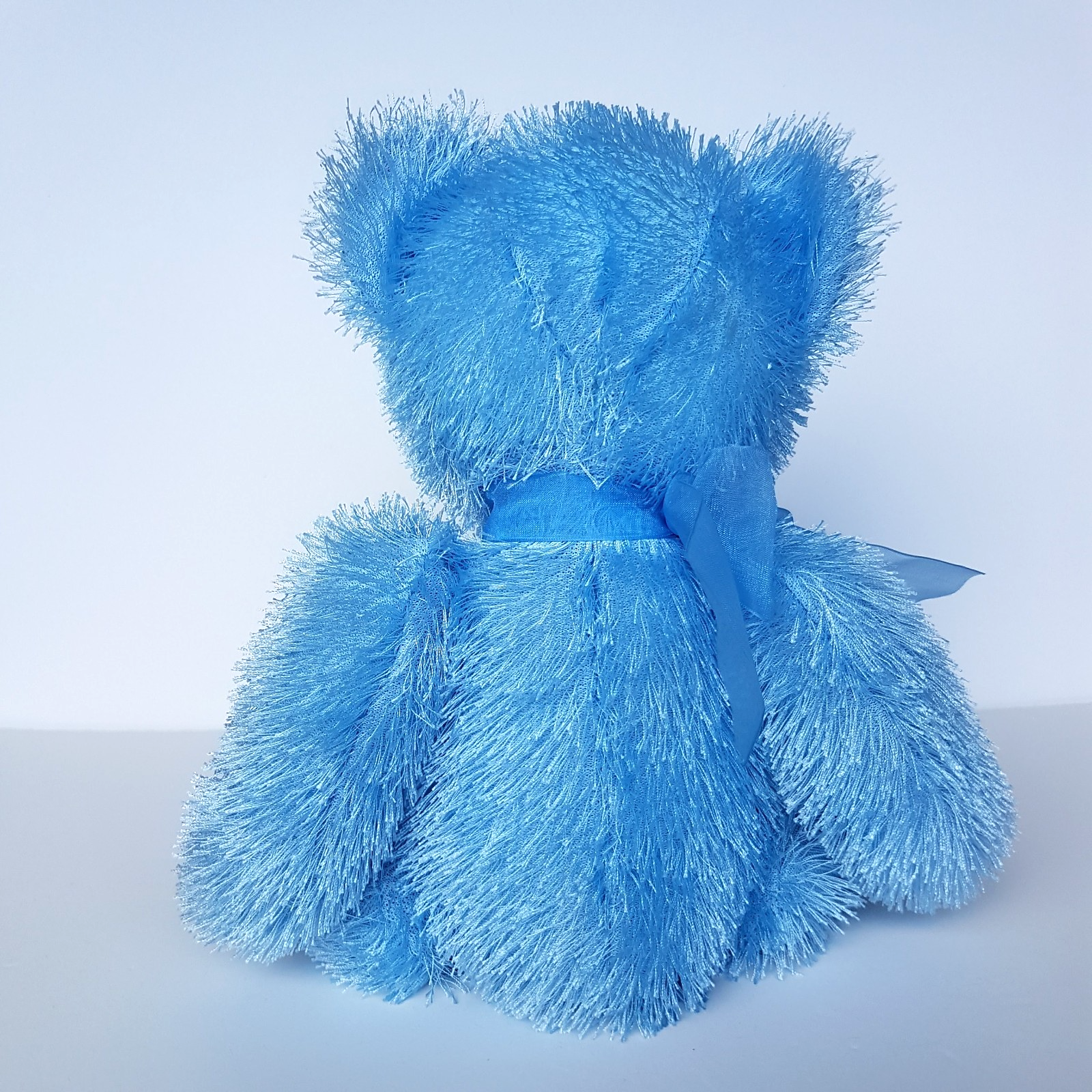 Soft Cuddles CANDY BLUE Teddy Bear 35cm Plush Soft Toy Stuffed Animal Bow Floppy7