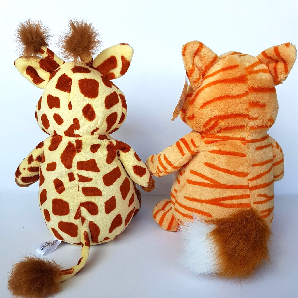 Korimco GIRAFFE + GINGER CAT Plush 28cm Soft Toy Stuffed Animal Belly Button7