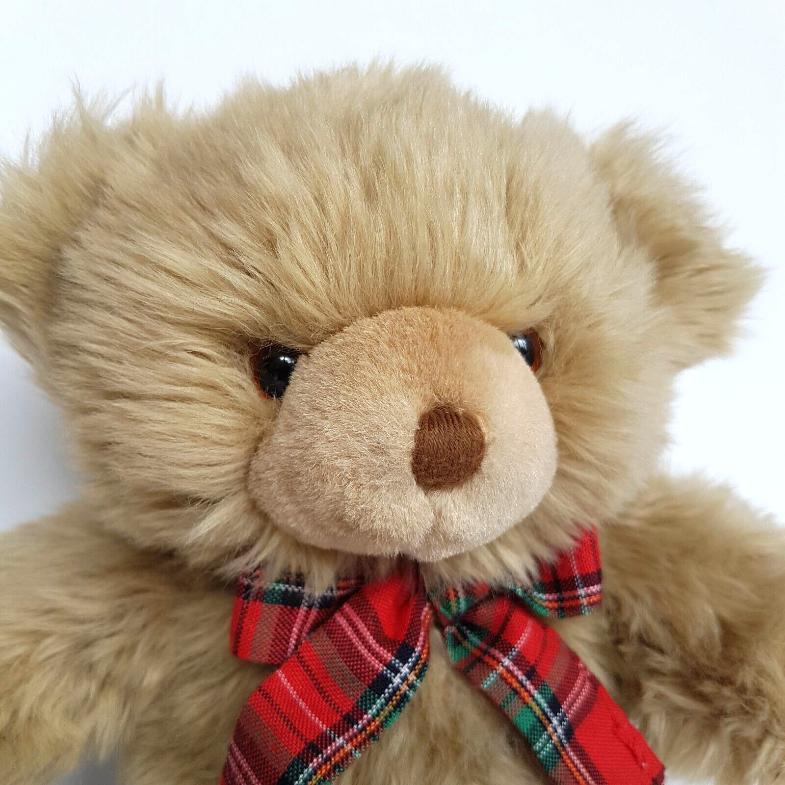 Tomfoolery TEDDY BEAR Plush 29cm Soft Toy Stuffed Animal Pet Tartan Bow Cuddly3