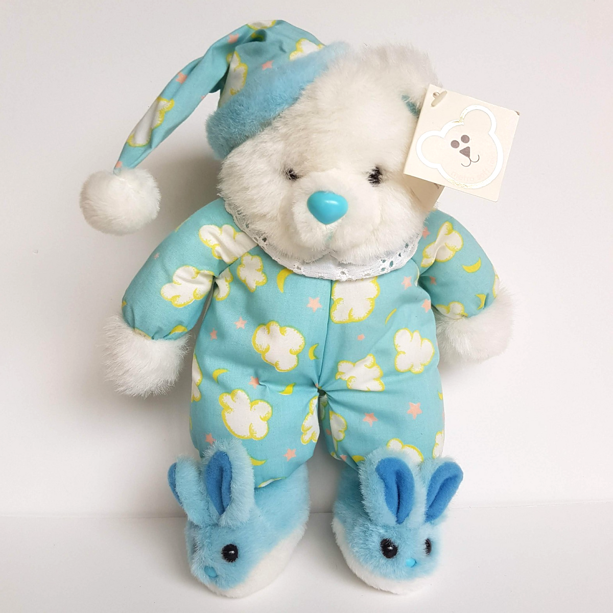 Vintage Metro Toys TEDDY BEAR IN PJs Plush 34cm TAGS Stuffed Animal Soft Toy0