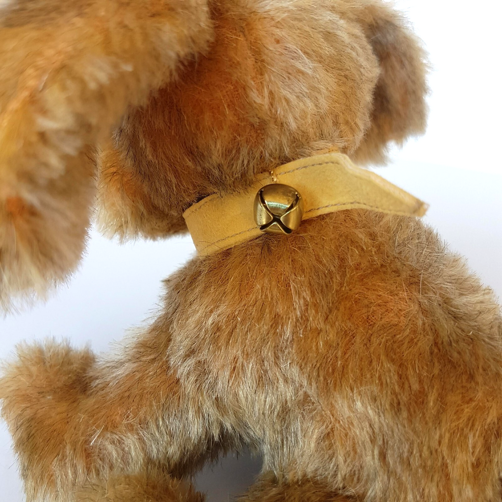 Vintage HANDMADE PUPPY DOG 12cm Collar Stuffed Animal Plush Soft Toy Collectible6