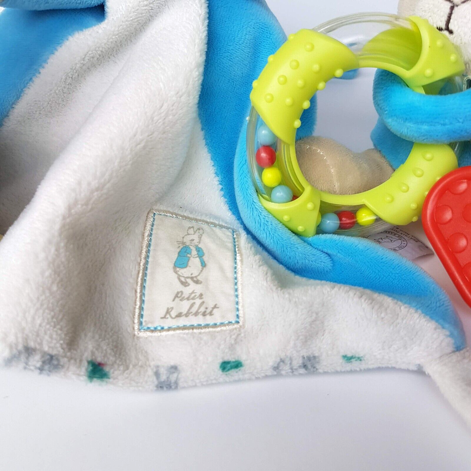 Peter Rabbit BABY TOY BUNDLE Plush Lovey Security Blanket Comforter & Rattle Toy3