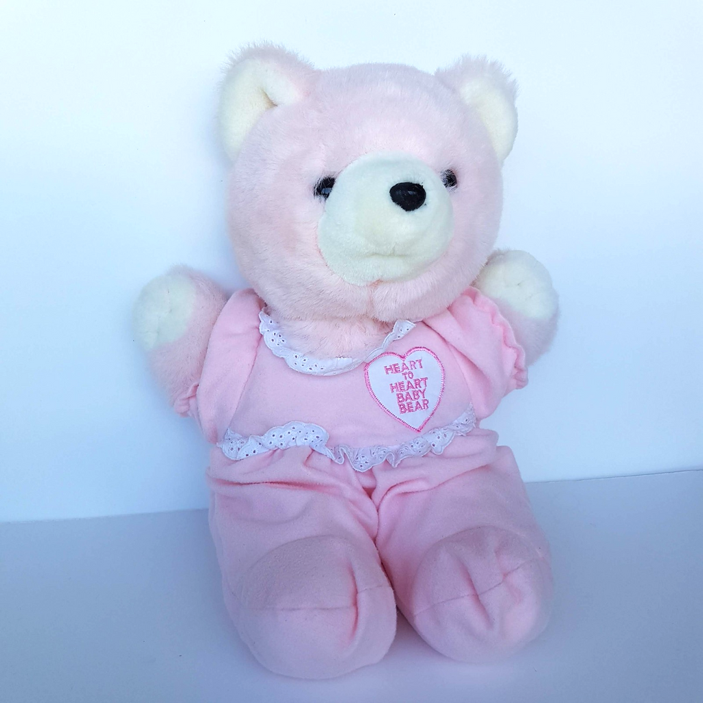 Vintage HEART TO HEART BABY BEAR Plush 37cm Mothercare Chosun NO HEART Soft Toy1