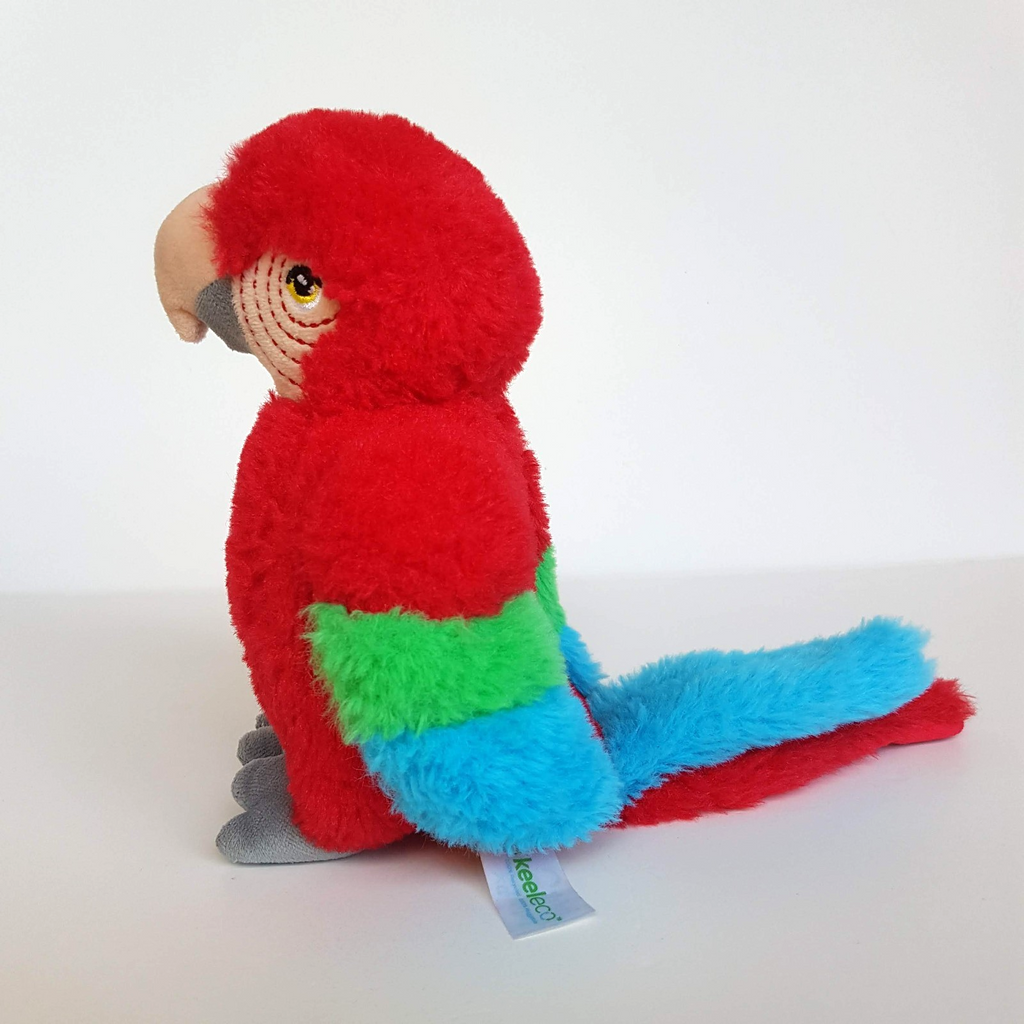 Keel RED PARROT MACAW 18cm Bird Stuffed Animal Soft Toy Red Cute Zoo Birds3