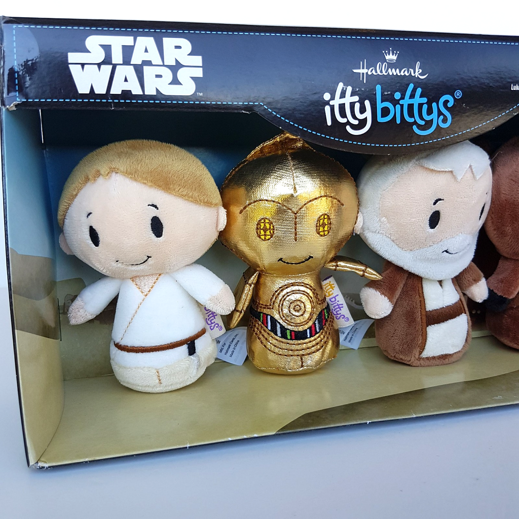 Itty Bittys STAR WARS COLLECTOR SET Luke C 3PO Obi Wan Jawa Soft Toy Exclusive18