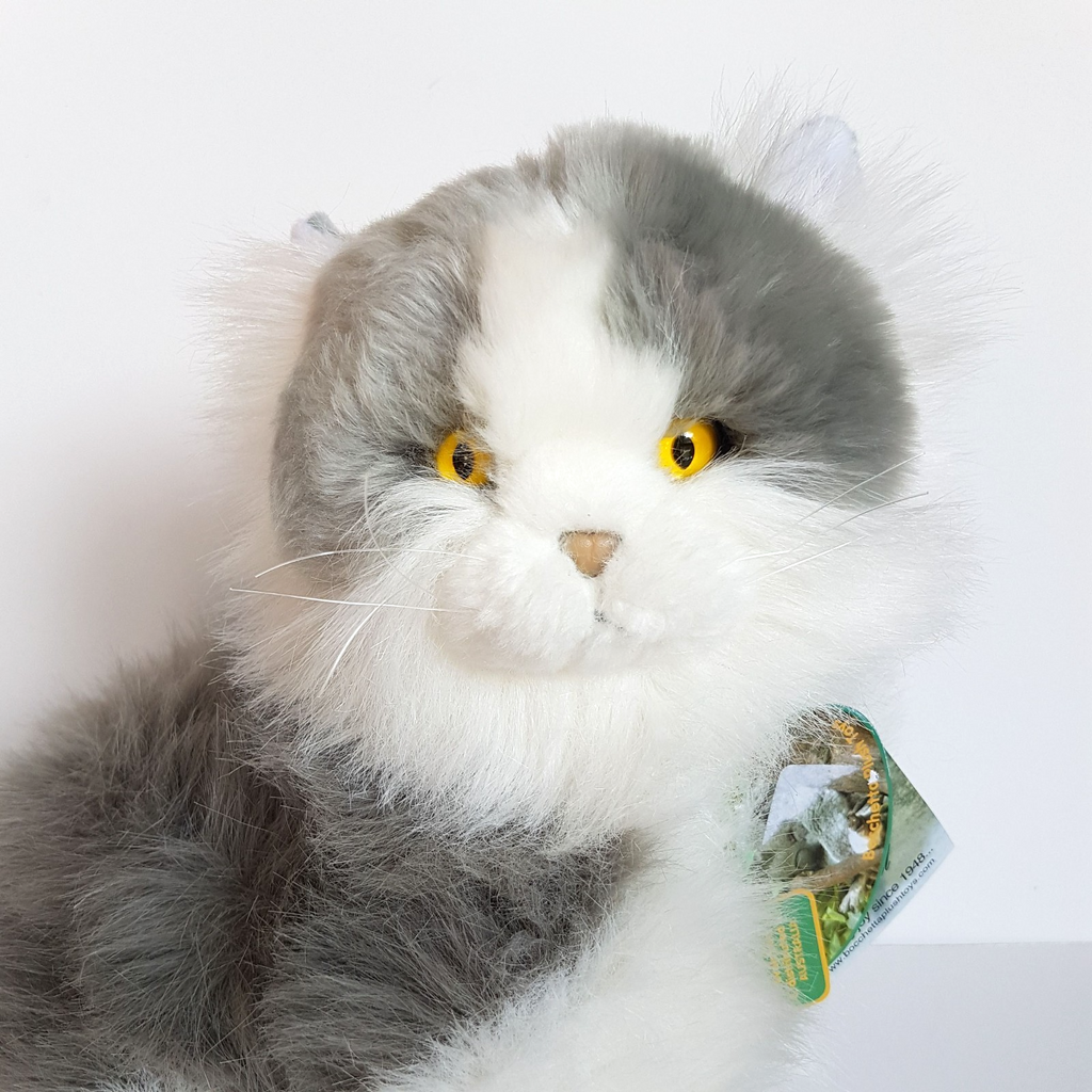 Bocchetta NORWEGIAN GREY CAT Realistic Missy Plush 30cm Stuffed Animal Soft Toy1