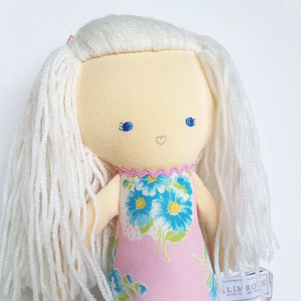 Alimrose FLOWER MERMAID DOLL Plush Pink Blue Floral Flower 39cm Stuffed Soft Toy3