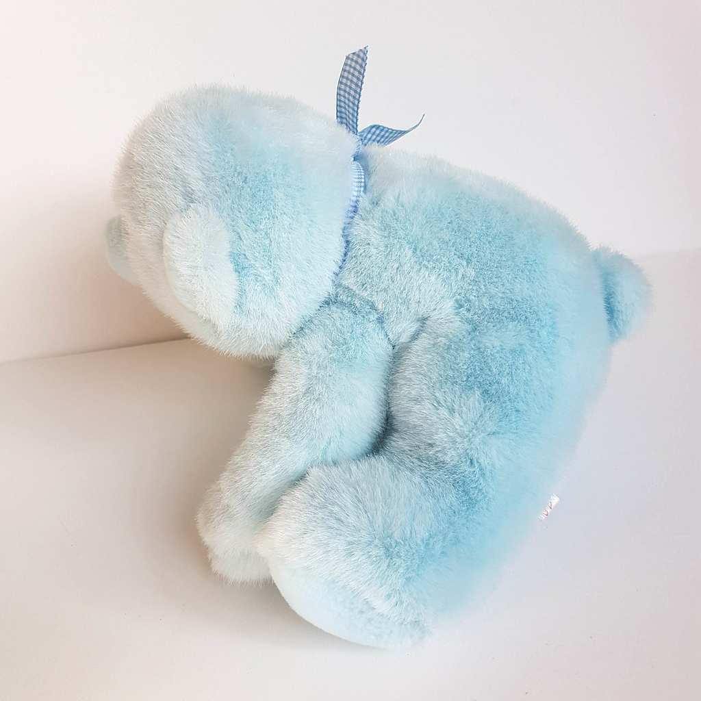 Vintage Tomfoolery BLUE TEDDY BEAR 25cm long Plush Soft Toy Stuffed Animal Cute5
