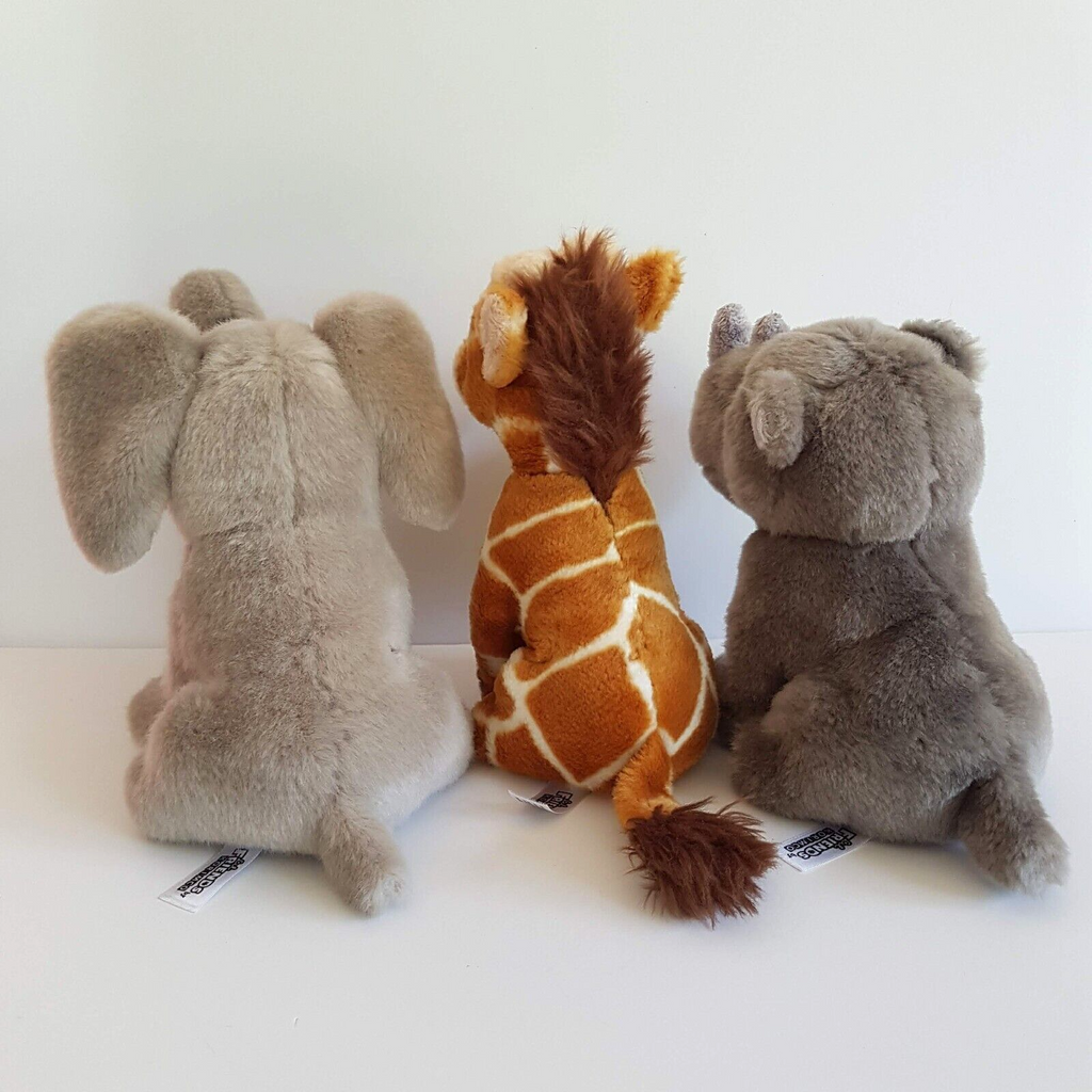 Korimco SAFARI ANIMAL Plush LOT Elephant Giraffe Rhino Soft Toy Stuffed Animal5